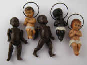 Appraisal: Three composition dolls one black representing the Infant Christ and