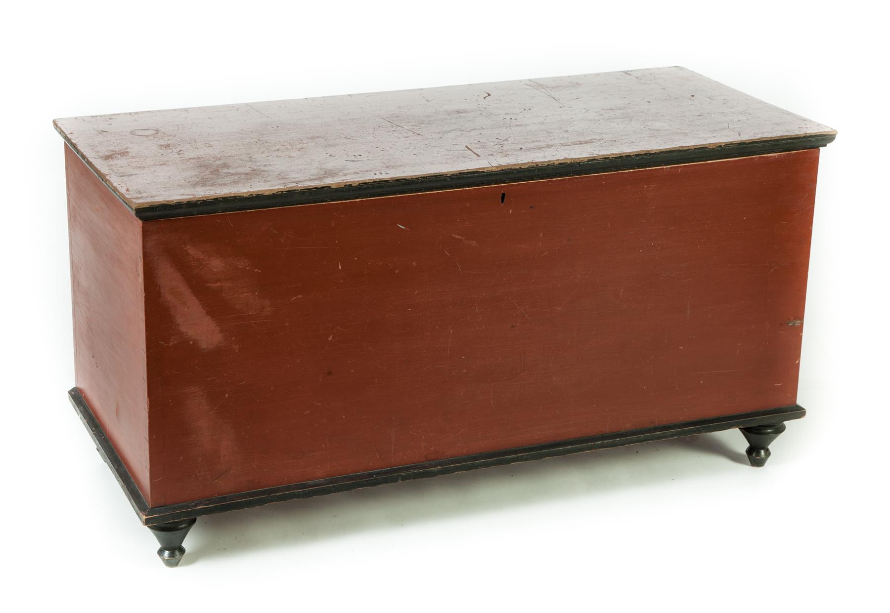 Appraisal: OHIO PAINTED BLANKET CHEST Wayne County mid th century poplar