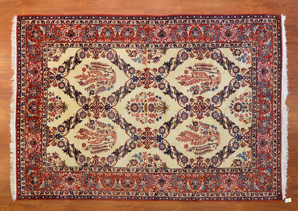 Appraisal: Ispahan Rug Persia x late th century hand knotted Condition