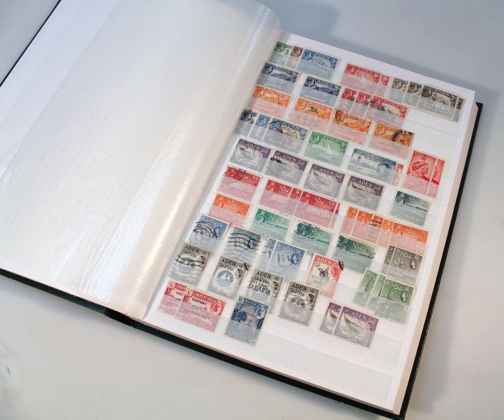 Appraisal: British Commonwealth stamps comprising of six Stanley Gibbons green albums