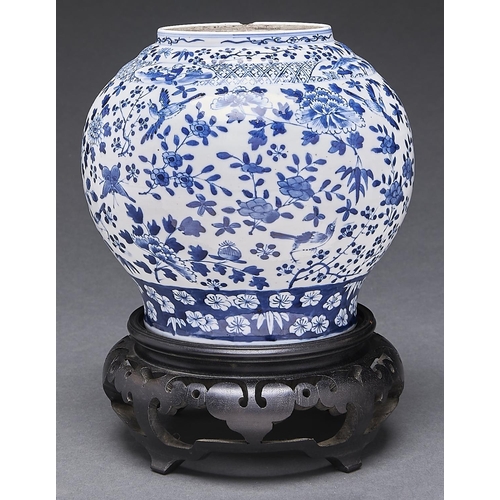 Appraisal: A Chinese blue and white jar th early th c