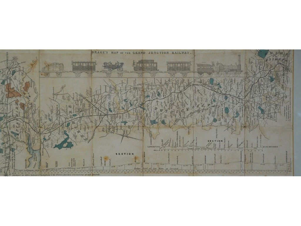 Appraisal: DRAKES EARLY NINETEENTH CENTURY MAP OF THE GRAND JUNCTION RAILWAY