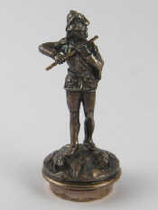 Appraisal: A white metal figure of the Pied Piper of Hamelin