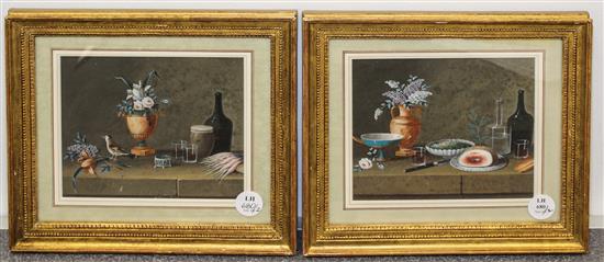 Appraisal: Sale Lot Artist Unknown French th century Two Still Lifes