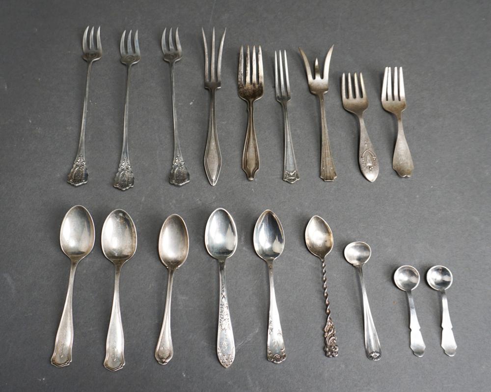 Appraisal: Collection of Assorted Sterling Silver Flatware Nine Forks and Eight