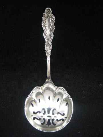 Appraisal: Victorian Sterling Silver Nut Spoonor Bon Bon spoon fancy floral