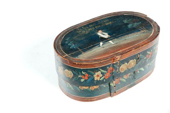 Appraisal: BRIDE'S BOX American or European mid th century bentwood Oval