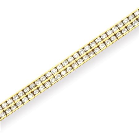 Appraisal: Gold and Diamond Bracelet Estimate -