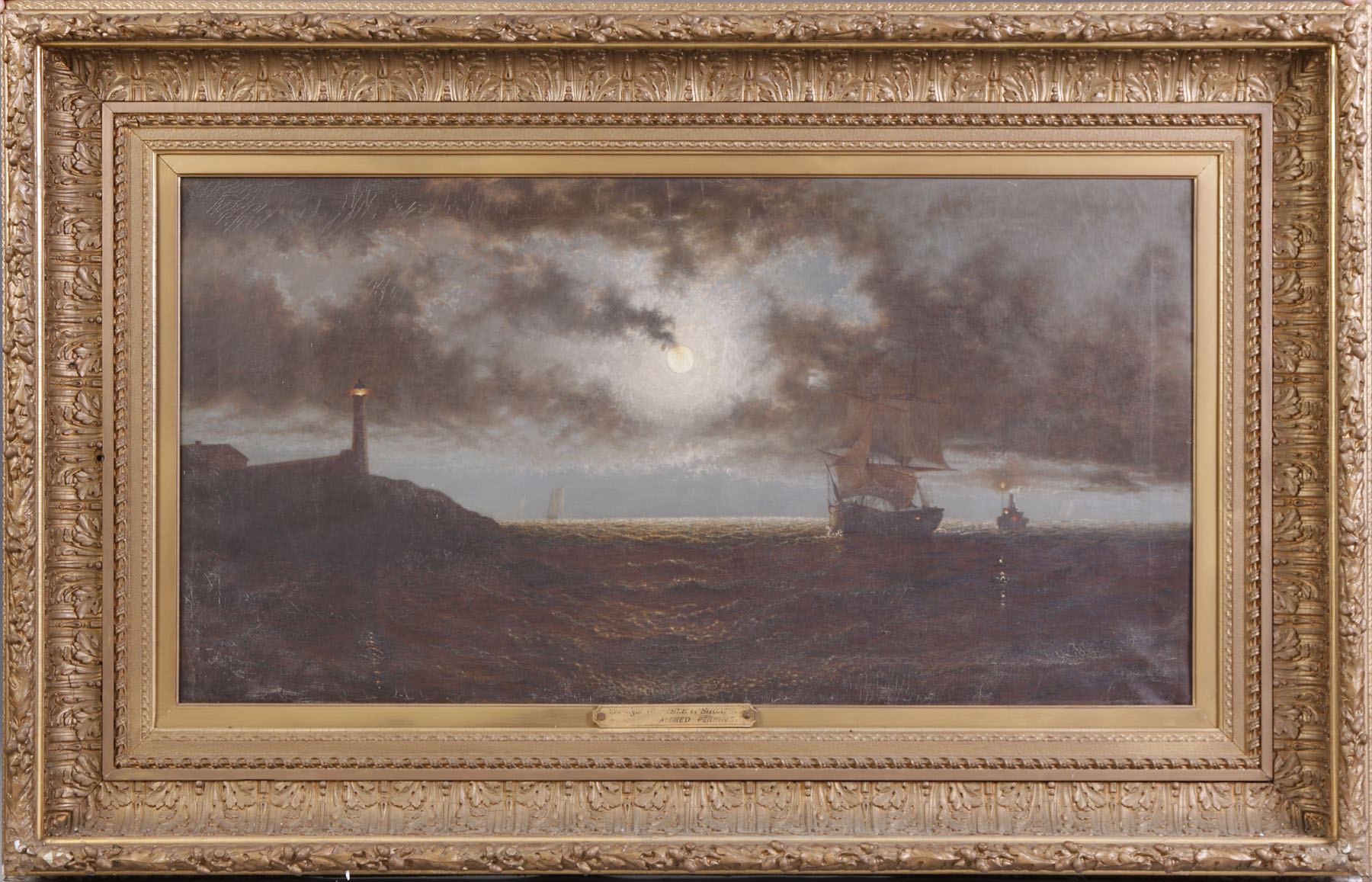 Appraisal: Alfred Perkins American late th Cent Moonlight Isle of Shoals