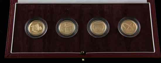 Appraisal: A Elizabeth II proof gold pattern collection of coins FDC