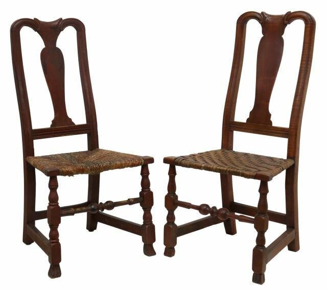 Appraisal: lot of American Queen Anne style side chairs New England