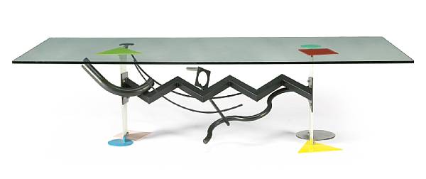 Appraisal: Property from a private American collector Coffee Table painted steel