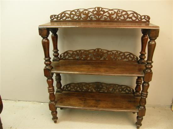 Appraisal: th century rosewood and hardwood buffet with pierced back h