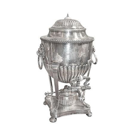 Appraisal: English Silver Plated Hot Water Urn Estimate nbsp nbsp nbsp