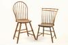 Appraisal: WINDSOR CHAIRS - Lot of two th c bamboo turned