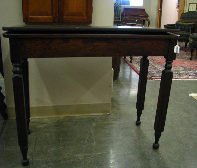 Appraisal: Antique Walnut Fold Top Game Table with turned and square