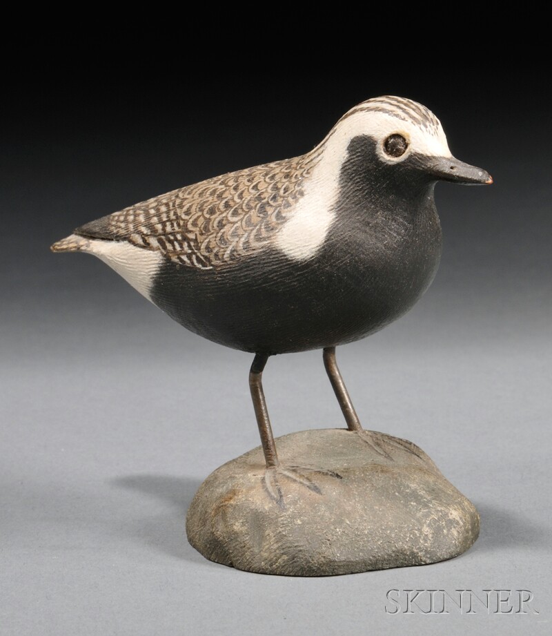 Appraisal: Jess Blackstone Miniature Carved and Painted Black-bellied Plover Figure New