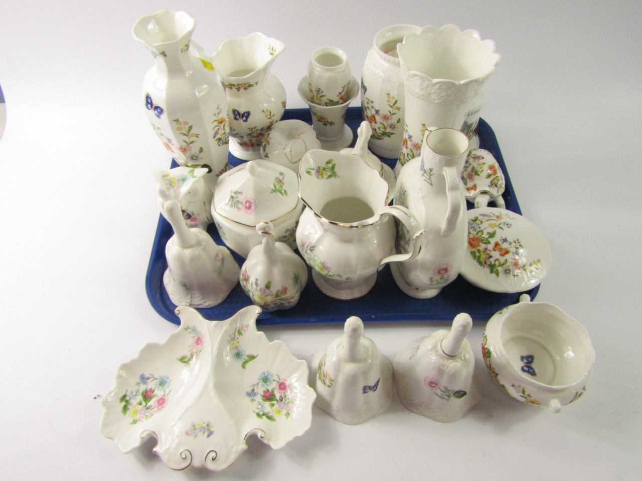 Appraisal: Aynsley porcelain jugs vases and ornaments decorated in the Wild