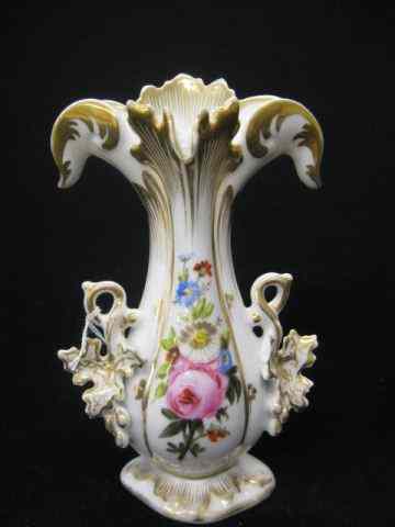 Appraisal: Old Paris Porcelain Vase floral and fancygold work - ''