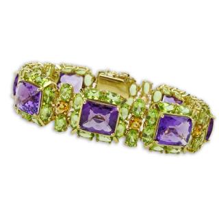 Appraisal: Retro Circa s Amethyst Peridot Citrine and Karat Yellow Gold