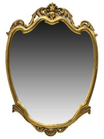 Appraisal: Italian Louis XV style giltwood mirror th c palmette and