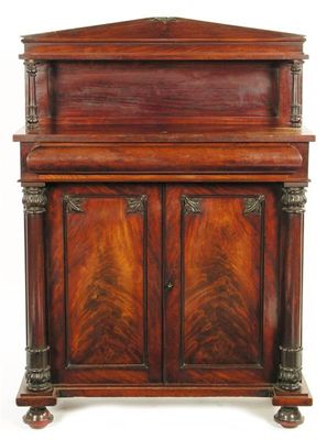 Appraisal: A William IV mahogany chiffonier the raised shelf back with