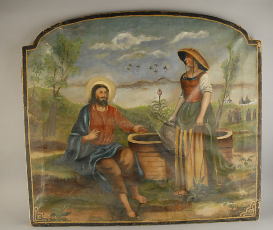 Appraisal: Unknown th C Jesus and Rebecca at the Well an