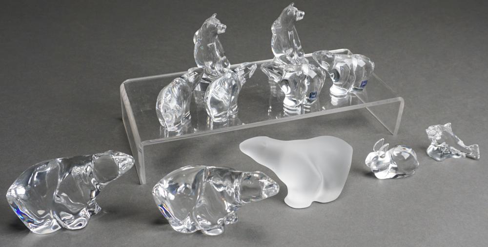 Appraisal: COLLECTION OF HADELAND GLASS FIGURES OF ANIMALSCollection of Hadeland Glass