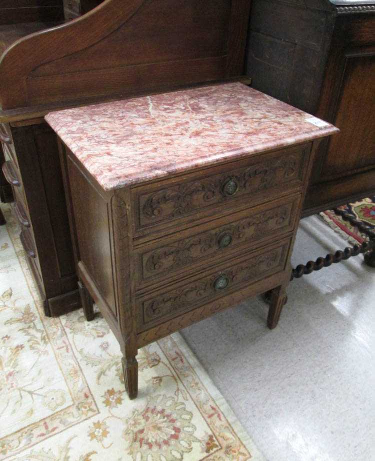 Appraisal: LOUIS XVI STYLE PETITE COMMODE Belgium early th century having