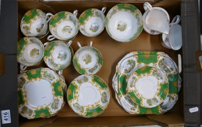 Appraisal: A collection of Lawleys classical decorated teaware items to include