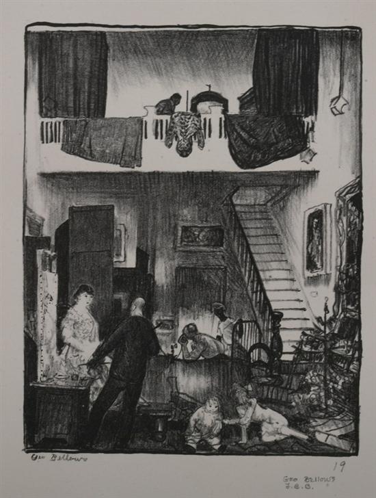 Appraisal: GEORGE BELLOWS American - THE STUDIO CHRISTMAS signed and inscribed