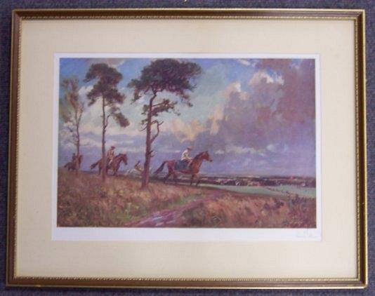 Appraisal: Lionel EdwardsMorning Exercise Warren Hillsigned artist's proof lithograph cm x