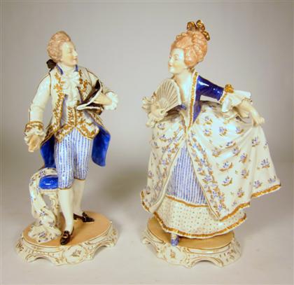 Appraisal: Pair of Dresden porcelain figures th century