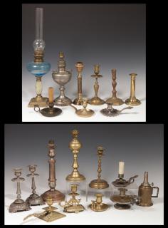 Appraisal: Group of Twenty Pieces of French Metal Lighting Group of