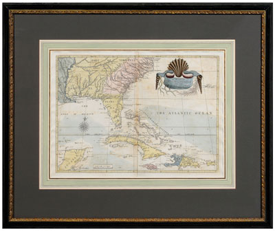 Appraisal: Mark Catesby map of the Southeast A Map of Carolina