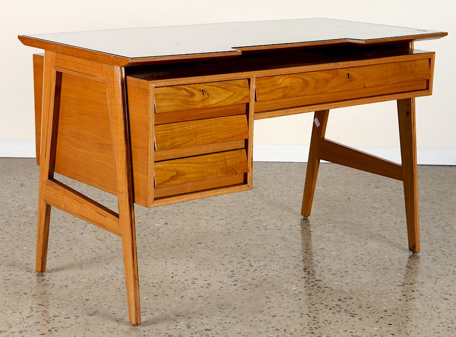 Appraisal: MID CENTURY MODERN ASH WOOD DESK MANNER GIO PONTI A