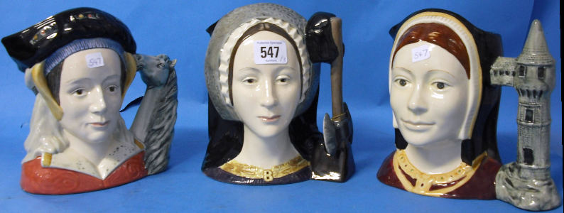 Appraisal: Royal Doulton large Character Jugs Ann Boleyn D Catherine of