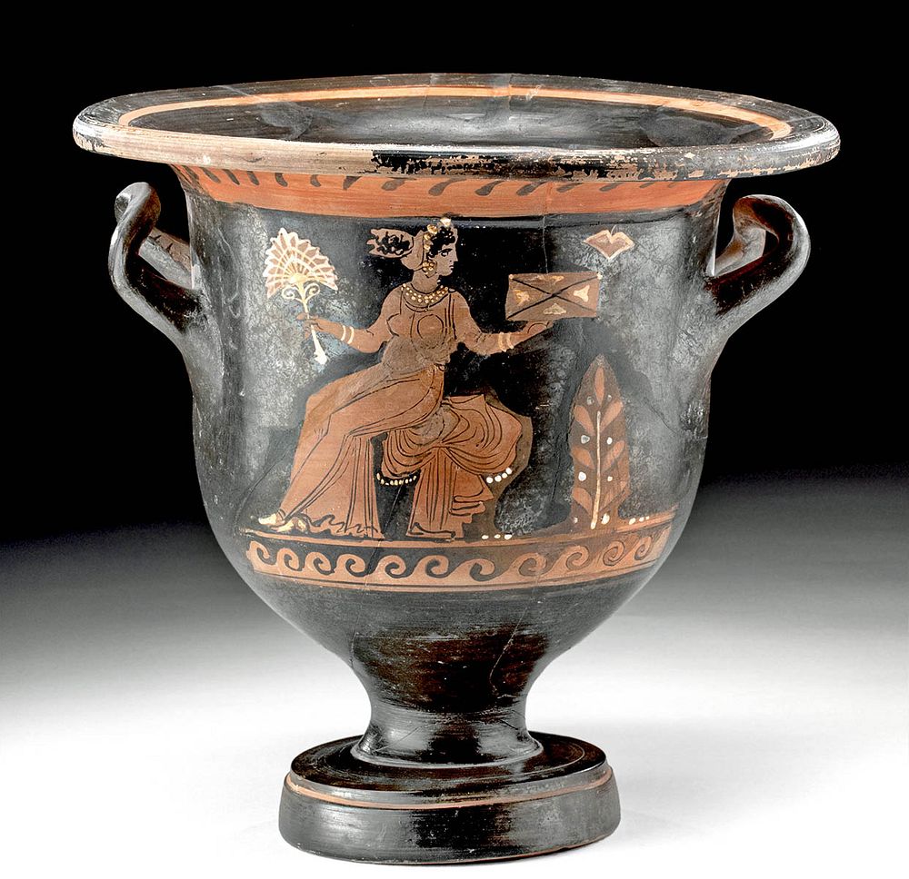 Appraisal: Greek Paestum Red-Figure Bell Krater Greece South Italian probably Paestum