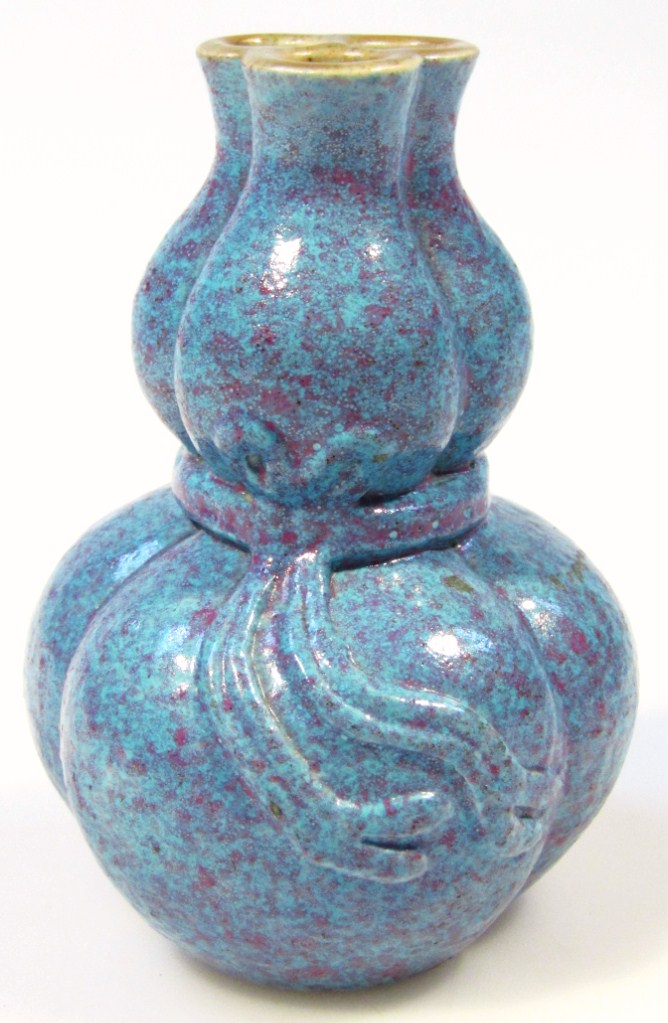 Appraisal: A Chinese enamel finish porcelain triple gourd vase of miniature