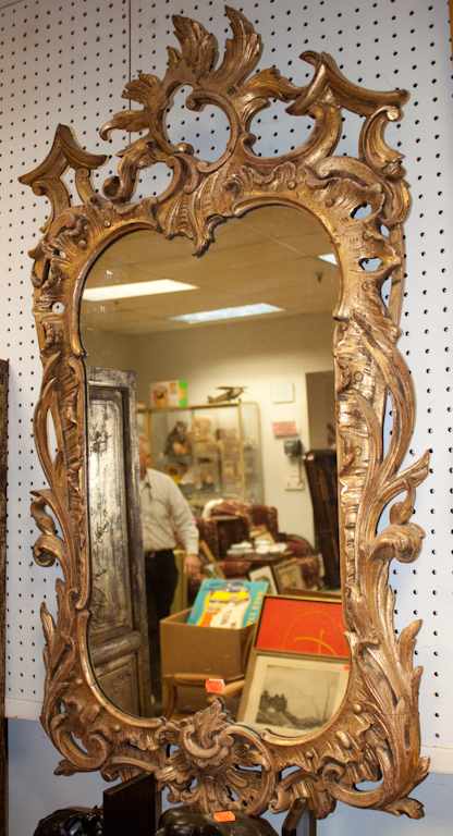 Appraisal: George II style Chinese Chippendale style giltwood mirror Estimate -