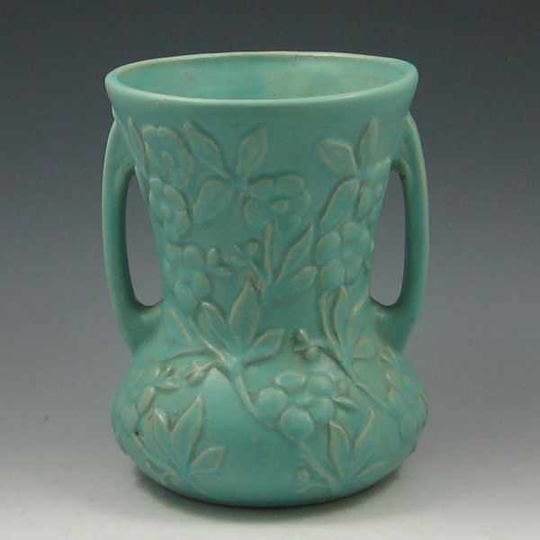 Appraisal: Hull Crabapple vase Marked Mint '' tall