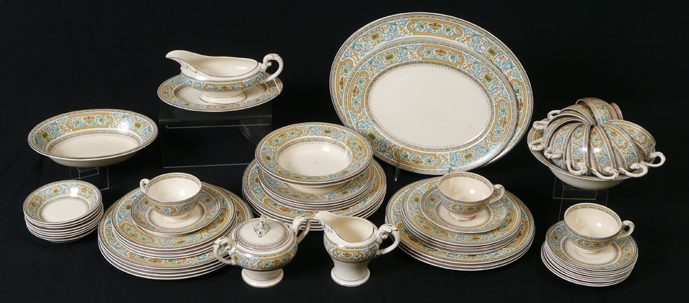 Appraisal: STAFFORDSHIRE MYOTT DINNERWARE Approx pieces to include dinner plates ''