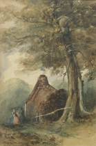 Appraisal: Watercolor Initialed F T English circa th Century Untitled outdoor