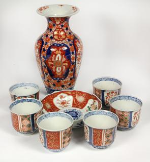 Appraisal: Japanese Imari Porcelain Meiji lot of Group of Japanese Arita