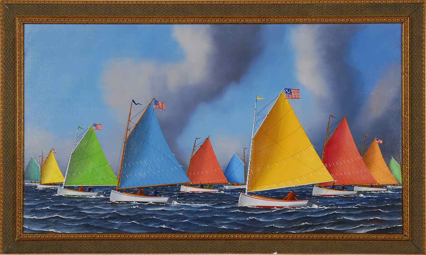 Appraisal: JEROME HOWESAmerican b The Rainbow Fleet Signed lower right Jerome