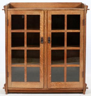 Appraisal: GUSTAV STICKLEY OAK CABINET C GUSTAV STICKLEY OAK CABINET C