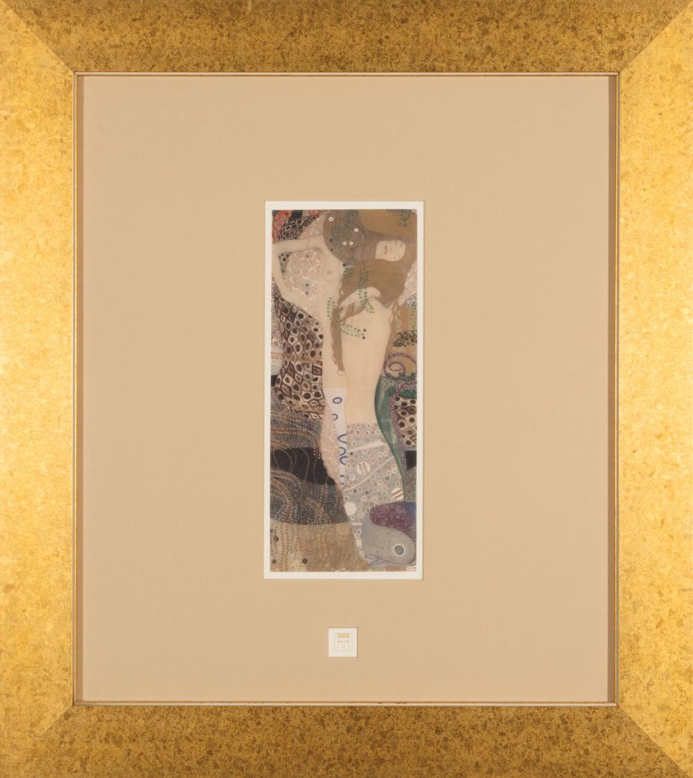 Appraisal: Gustav Klimt Austrian - Water Serpents I collotype in color