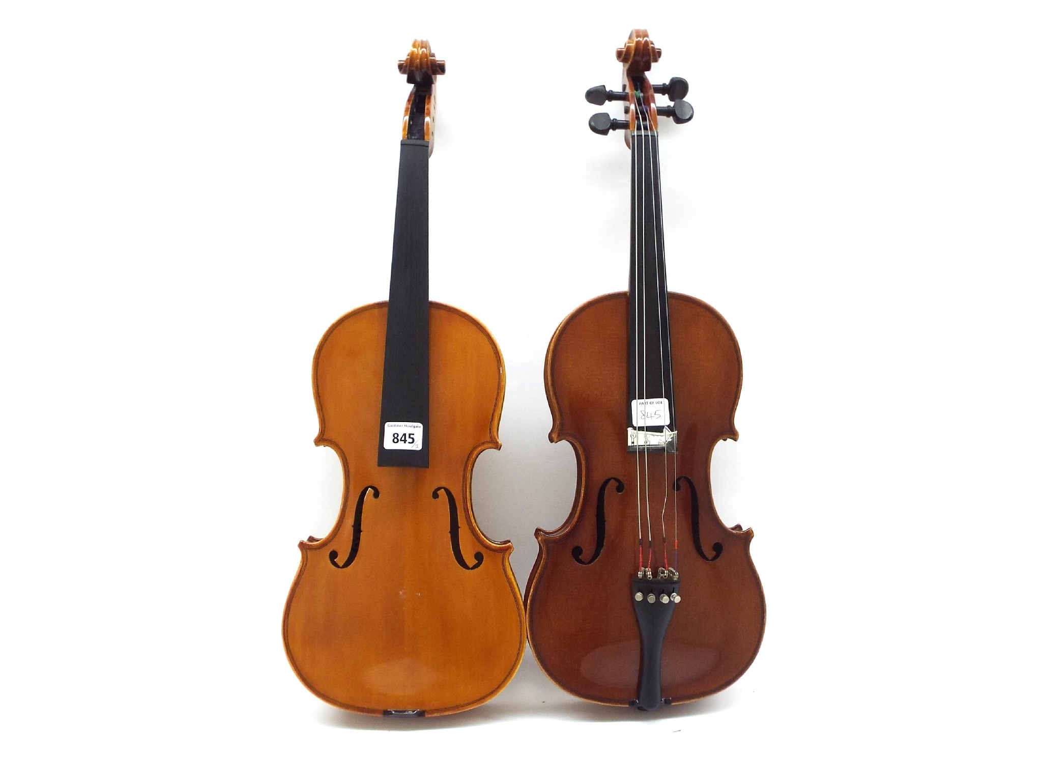 Appraisal: Contemporary violin labelled Brag cm also another contemporary violin by