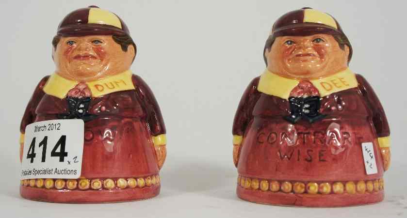 Appraisal: Royal Doulton Cruet Set Tweedledee D and Tweedledum D