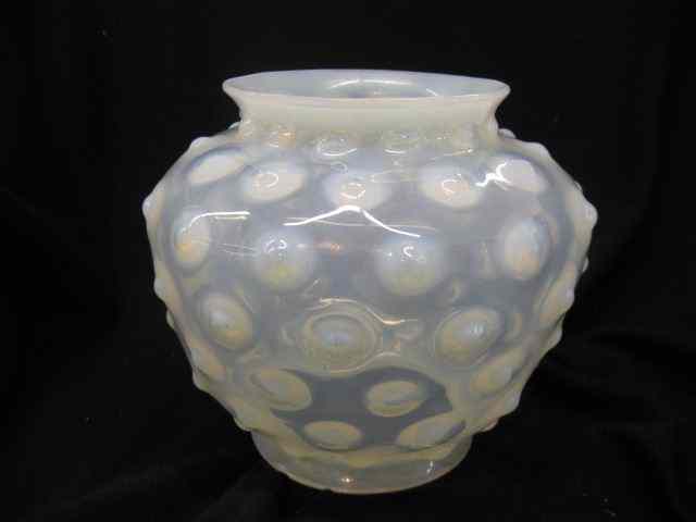 Appraisal: Opalescent Art Glass Shade hobnail design '' diameter '' fitter